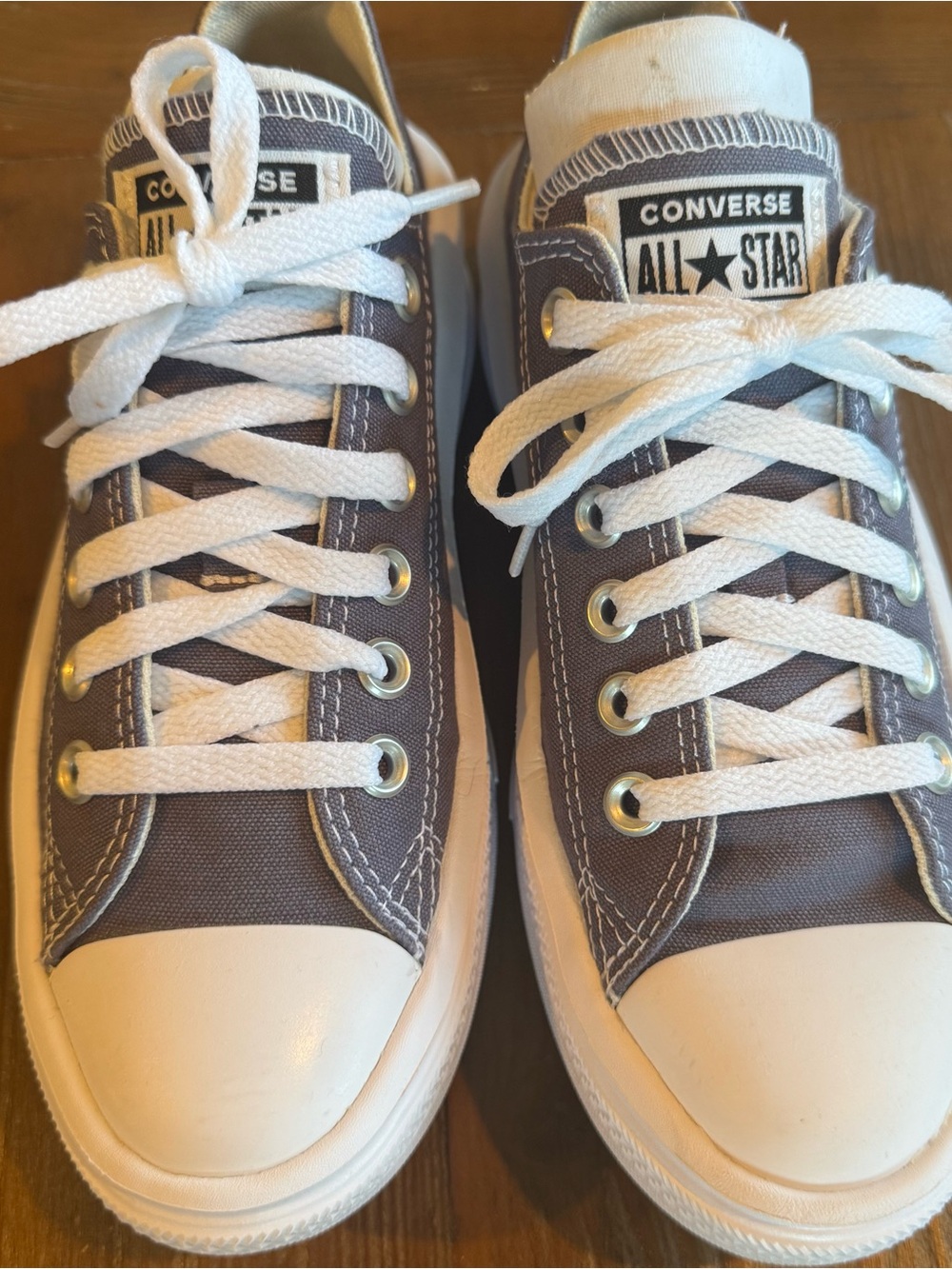 Converse All Star Move Ox Slate Lilac Canvas Platform Sneakers